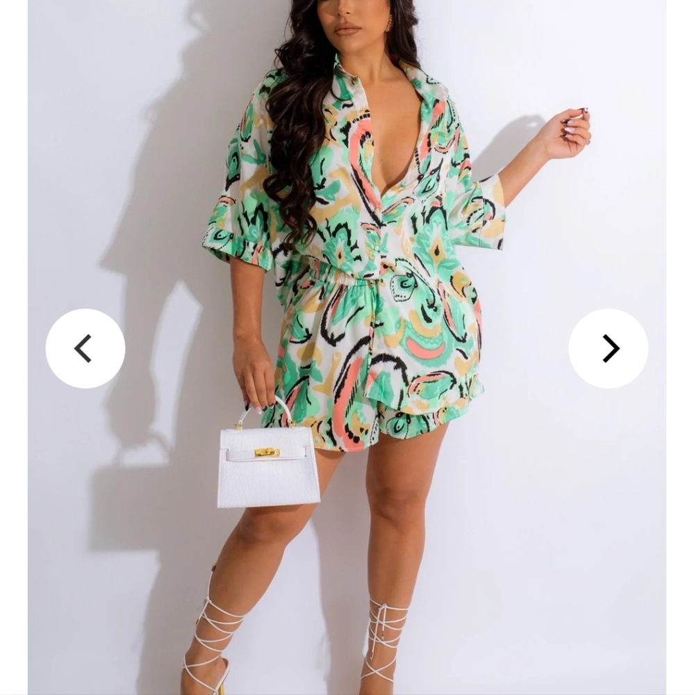 Green Short Set